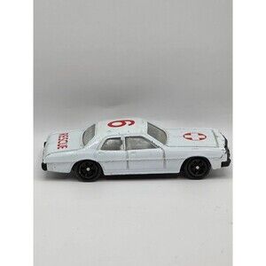 Vintage Unbranded Rescue Car Toy Diecast White Red '6' Classic Vehicle